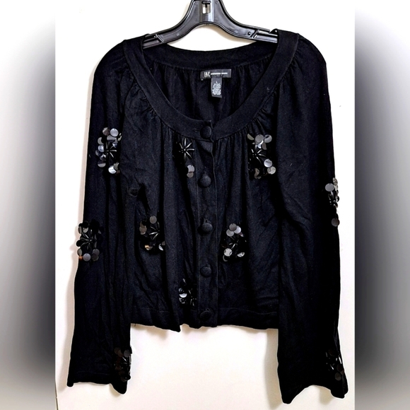 INC International Concepts Sweaters - INC International Concepts Silk Cardigan Sweater With Sequins